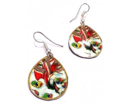 PEACOCK - Contemporary Women Earrings Jewelry Hook Drop Dangle Fashion Gift N15